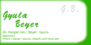gyula beyer business card